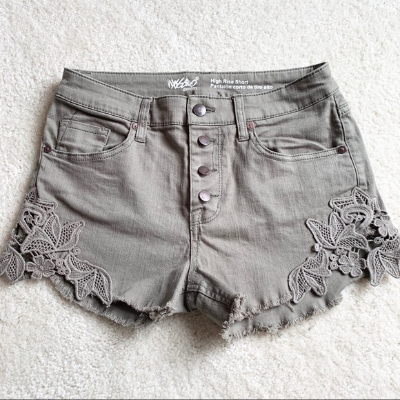 Mossimo Supply Co. Pants - Mossimo High Rise Distressed Crochet Shorts